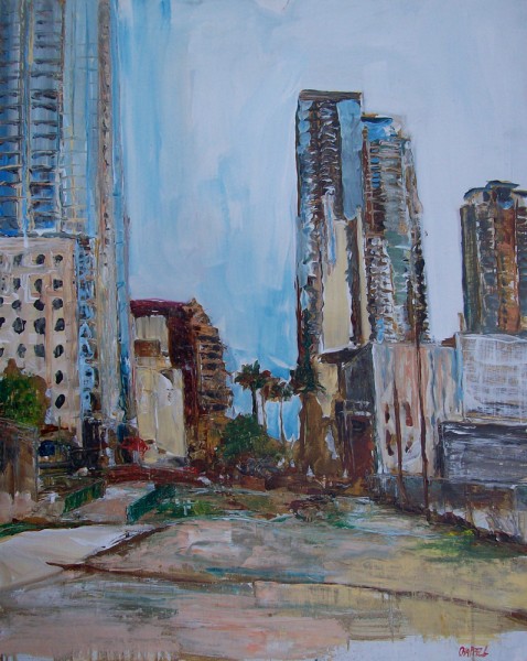 360 Building with Palm Trees